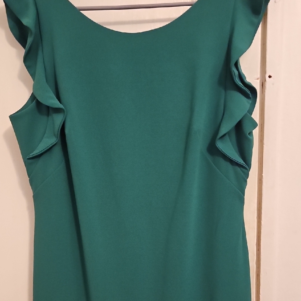 Elegant Green Ruffle Dress